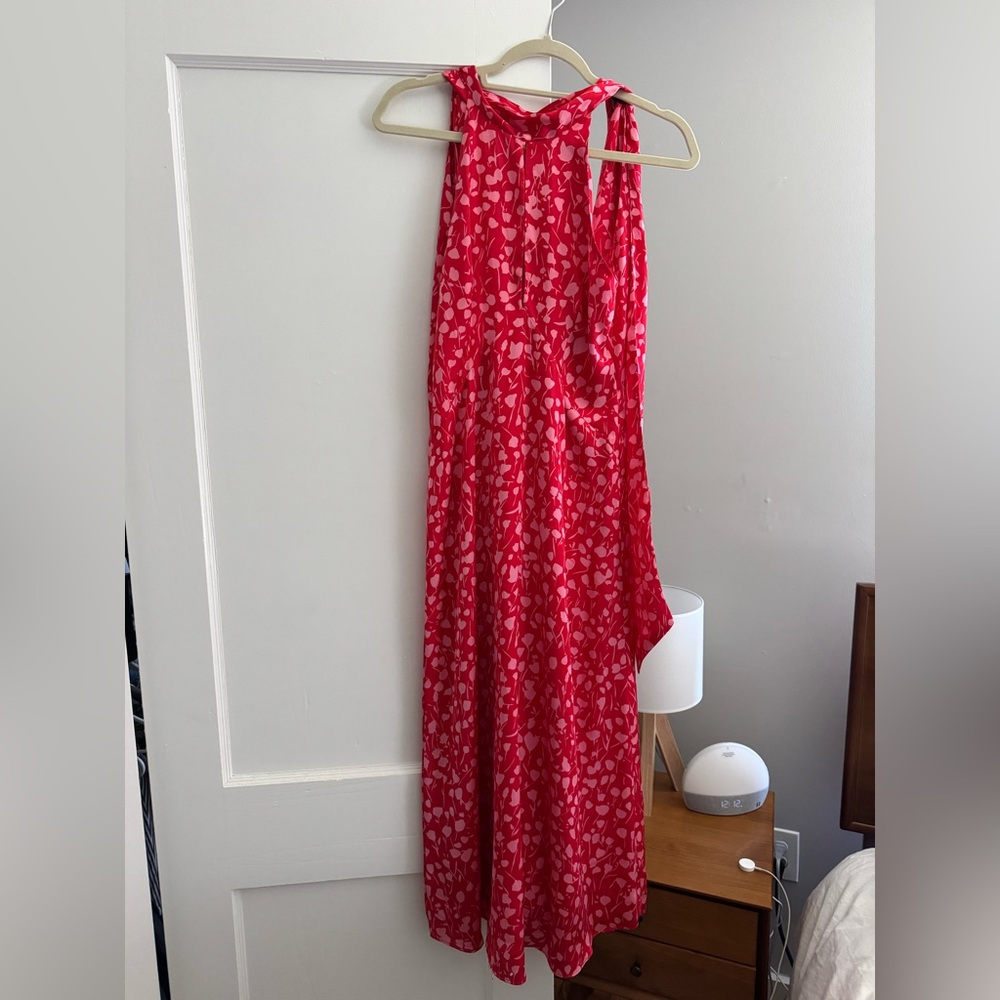 Zara Red and Pink Floral Dress